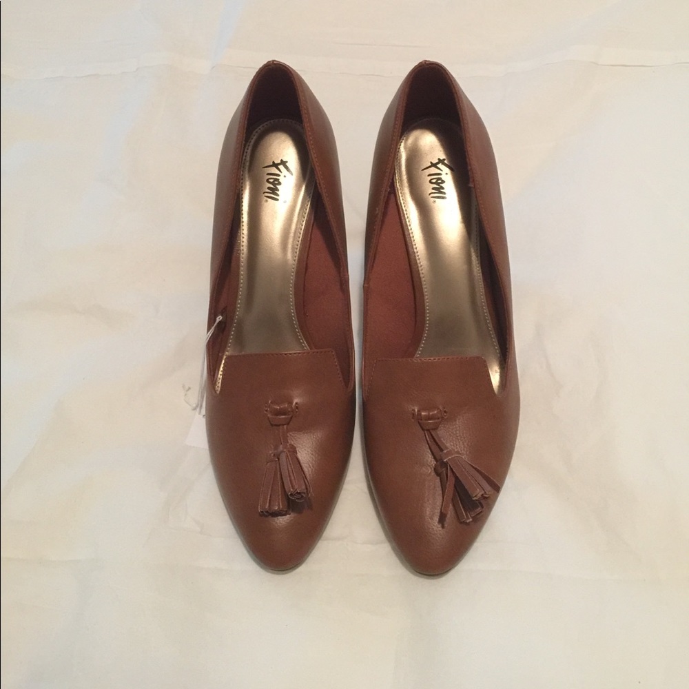Fiona Cognac Tasseled Heels